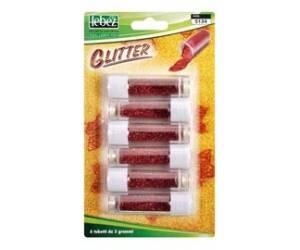 Porporina glitter 2 gr rosso confezione 6 tubi - 11354