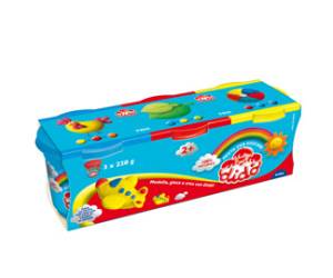 Tris barattoli da 220 gr giallo rosso azzurro DiDo - 11292