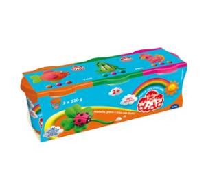 Tris barattoli da 220 gr verde arancio magenta DiDo - 11290