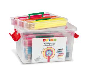 Matite colorate diametro mina 2,9 mm 12 colori assortiti schoolbox 216 pezzi - 11036