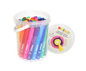 Pennarelli Jumbo punta diametro 7,6 mm colori assortiti secchiello 36 pezzi - 11040