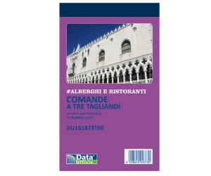 Blocco comande a 3 tagliandi - 25-25 fogli copie autoricopianti - 16,8 x 10 cm - conf. 10 pezzi - Data Ufficio - DU161873T00 - 90884A - DMwebShop