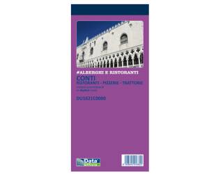 Blocco conti ristoranti-pizzerie-trattorie - 50 copie - 21,5 x 10 cm - conf. 5 pezzi - Data Ufficio - DU1621C0000 - 90887A - DMwebShop