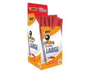 Penna sfera Cristal Large - punta 1,6 mm - rosso - conf. 50 pezzi - Bic - 951625 - 3086123651661 - DMwebShop