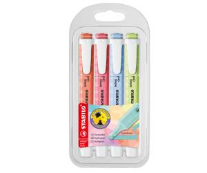 Evidenziatore Swing Cool Pastel punta scalpello tratto 1,4 mm colori assortiti astuccio 4 pezzi - 14904