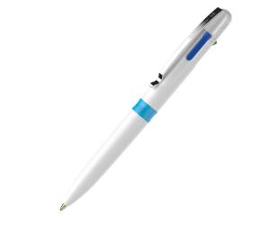 Penna a sfera Take 4 punta media 4 colori fusto bianco - 14844