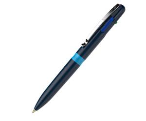 Penna a sfera Take 4 punta media 4 colori fusto blu - 14867