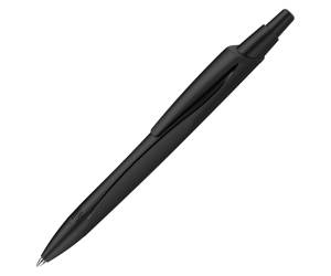 Penna a sfera a scatto Reco punta media nero - 14843