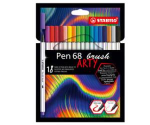Pennarello Pen 68 Brush Arty Line 568,12 colori assortiti astuccio 12 pezzi - 15729
