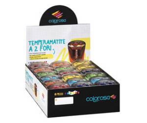 Temperamatite - a 2 fori - colori assortiti - expo 18 pezzi - Colorosa - 360280 - 8004428049407 - DMwebShop