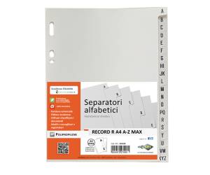 Separatore alfabetico A-Z Record R - PPL - 21 x 29,7 cm - A4 - grigio - Sei Rota - 581401 - 8006779056509 - DMwebShop