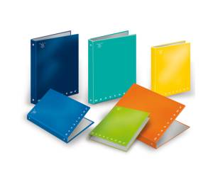 Raccoglitore Monocromo - A5 - 4 anelli tondi 25 mm - dorso 3 cm - 18,5x22 cm - colori assortiti - conf. 5 pezzi - Pigna - 001314925 - 8005235156661 - DMwebShop