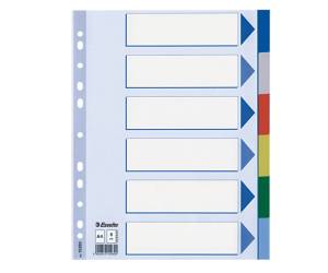 Separatore - 6 tasti colorati - PPL - A4 - multicolore - Esselte - 15260 - 5902812152609 - DMwebShop