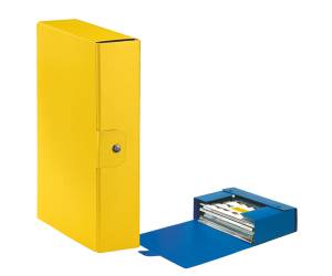 Scatola progetto Eurobox - dorso 8 cm - 25 x 35 cm - giallo - conf. 5 pezzi - Esselte - 390328090 - 48350A - DMwebShop