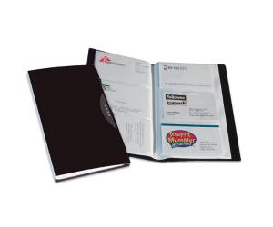 Portabiglietti da visita Office Suites - 240 tasche - con custodia - 11,4 x 19,2 cm - nero - Fellowes - 40346. - 8015687017984 - DMwebShop