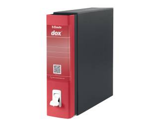 Registratore 1 - dorso 8 cm - commerciale - 23 x 29,7 cm - rosso - Esselte - Dox - D26111 - 8004389086930 - DMwebShop