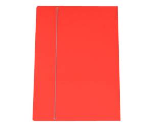 Cartella 3 lembi con elastico A3 dorso variabile cartone plastificato rosso - 5063