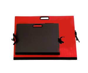 Cartella portadisegni con maniglia 35 x 50 cm rosso - 6370