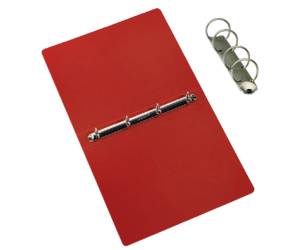 Raccoglitore Presspan A4,4 anelli 25 mm dorso 4 cm rosso - 5370