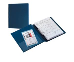 Raccoglitore Sanremo 2000,22 x 30 cm 2 anelli a D 50 mm dorso 7,5 cm blu - 5318