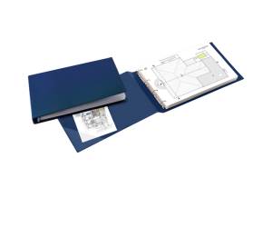 Raccoglitore Sanremo 2000,4 anelli a D 25 mm dorso 4 cm 42 x 30 cm album blu Sei Rota 34423007 - 4780