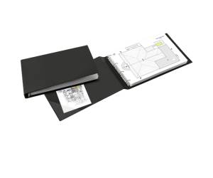 Raccoglitore Sanremo 2000,4 anelli a D 25 mm dorso 4 cm 42 x 30 cm album nero Sei Rota 34423010 - 4781