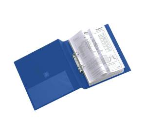 Raccoglitore Stelvio 2 anelli a D 50 mm dorso 7 cm 22 x 30 cm blu Sei Rota 35504207 - 5337