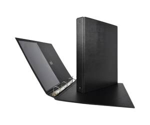 Raccoglitore Stelvio 22 x 30 cm 4 anelli a R 16 mm dorso 2,5 cm nero - 5367