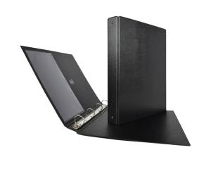 Raccoglitore Stelvio 22 x 30 cm 4 anelli a R 25 mm dorso 3 cm nero - 5346