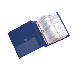 Raccoglitore Stelvio 3 anelli a D 40 mm dorso 5,5 cm 22 x 30 cm blu Sei Rota 36404307 - 5339