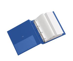 Raccoglitore Stelvio 4 anelli a D 40 mm dorso 5,5 cm 22 x 30 cm blu Sei Rota 36404507 - 5351