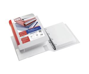 Raccoglitore personalizzabile Stelvio TI 4 anelli a D 50 mm dorso 7,5 cm 22 x 30 cm rosso Sei Rota 36504132 - 5387