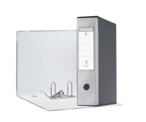 Registratore Eurofile G55 dorso 8 cm protocollo 23 x 33 cm grigio metallizzato - 5449