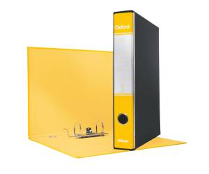 Registratore Oxford G82 dorso 5 cm commerciale 23 x 30 cm giallo - 3159