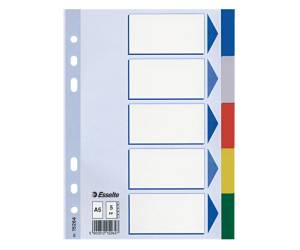 Separatore 5 tasti colorati PP A5 multicolore - 7460