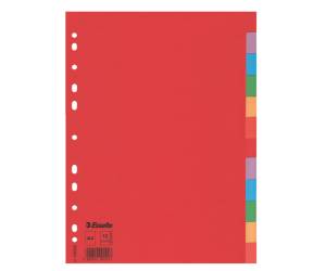 Separatore Econo micron 12 tasti cartoncino colorato 160 gr A4 multicolore - 7464
