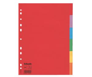 Separatore Econo micron 6 tasti cartoncino colorato 160 gr A4 multicolore - 3999