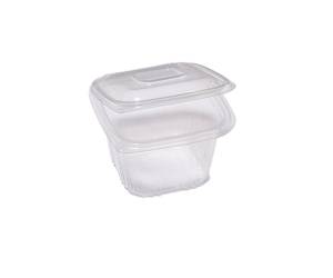 Contenitori in PP con coperchio incernierato 12 x 12 x 7,5 cm pack 50 pezzi - 25420