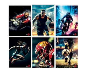 Maxiquaderno Sport fantasia A4,40,2 fogli 80 gr 4 mm - 25406