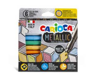 Pennarelli Maxi Metallic colori assortiti scatola 6 pezzi - 8092