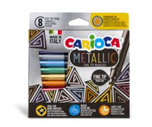 Pennarelli Metallic punta fine colori assortiti scatola 8 pezzi - 8052