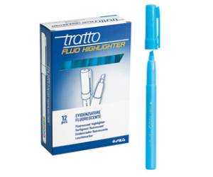 Evidenziatore fluo Highlighter - punta a scalpello - azzurro - conf. 12 pezzi - Tratto - 733005 - 8000825733055 - DMwebShop