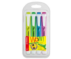 Evidenziatore Swing Cool punta a scalpello tratto da 1 mm e 4 mm astuccio 4 colori - 14468