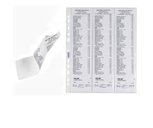 Buste forate per scontrini fiscali 6 spazi - 25,2 x 30,7 cm - trasparente - conf. 10 pezzi - Favorit - 100460079 - 8006779002759 - DMwebShop