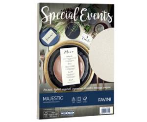 Carta metallizzata Special Events - A4 - 250 gr - crema - conf. 10 fogli - Favini - A69Q174 - 8007057617412 - DMwebShop