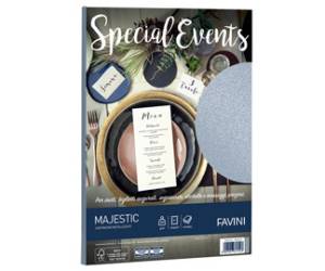 Carta metallizzata Special Events - A4 - 250 gr - argento - conf. 10 fogli - Favini - A69U174 - 8007057617443 - DMwebShop