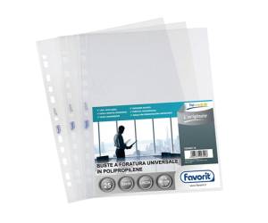 Buste forate L'originale - Top - liscio - 30 x 42 cm - libro - trasparente - conf. 10 pezzi - Favorit - 100460119 - 8006779016305 - DMwebShop