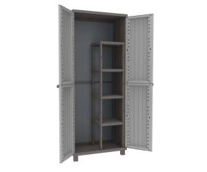 Armadio JWood 368,2 ante 68 x 37,5 x 170 cm PPL effetto legno grigio tortora - 19094