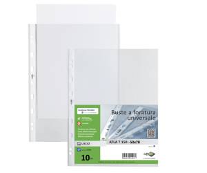 Buste forate Atla T pesante liscio 50 x 70 cm trasparente - 4150