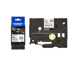 Nastro laminato flessibile nero bianco 9mm x 8mt - 11818